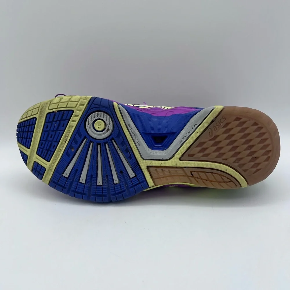 Asics Gel-Blast 5 Purple‎ Blue Lime Indoor Court Shoes E358Y Womens Sneakers
